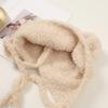 Winter Women Cute Warm Beanie with Bear Era Earmuffs Outdoor Travel Cycling Knitt Thick Fluffy Warm Pullover Cap for Autumn