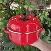 Ruhan 20cm Cartoon Tomato Enamel Soup Pot