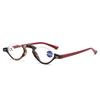 Retro Semi-Rimless Anti-Blue Light Reading Glasses for Seniors - Stylish High-Definition