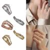 Vielseitiges Damen-Ringset mit Diamanten und floralem Design in V-Form