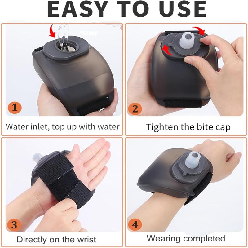 Outdoor Portable Running Wrist Water Bottle Adjustable Small Sports Wrist Water Bottle Cup For Outdoor Fitness Cycling Marathon