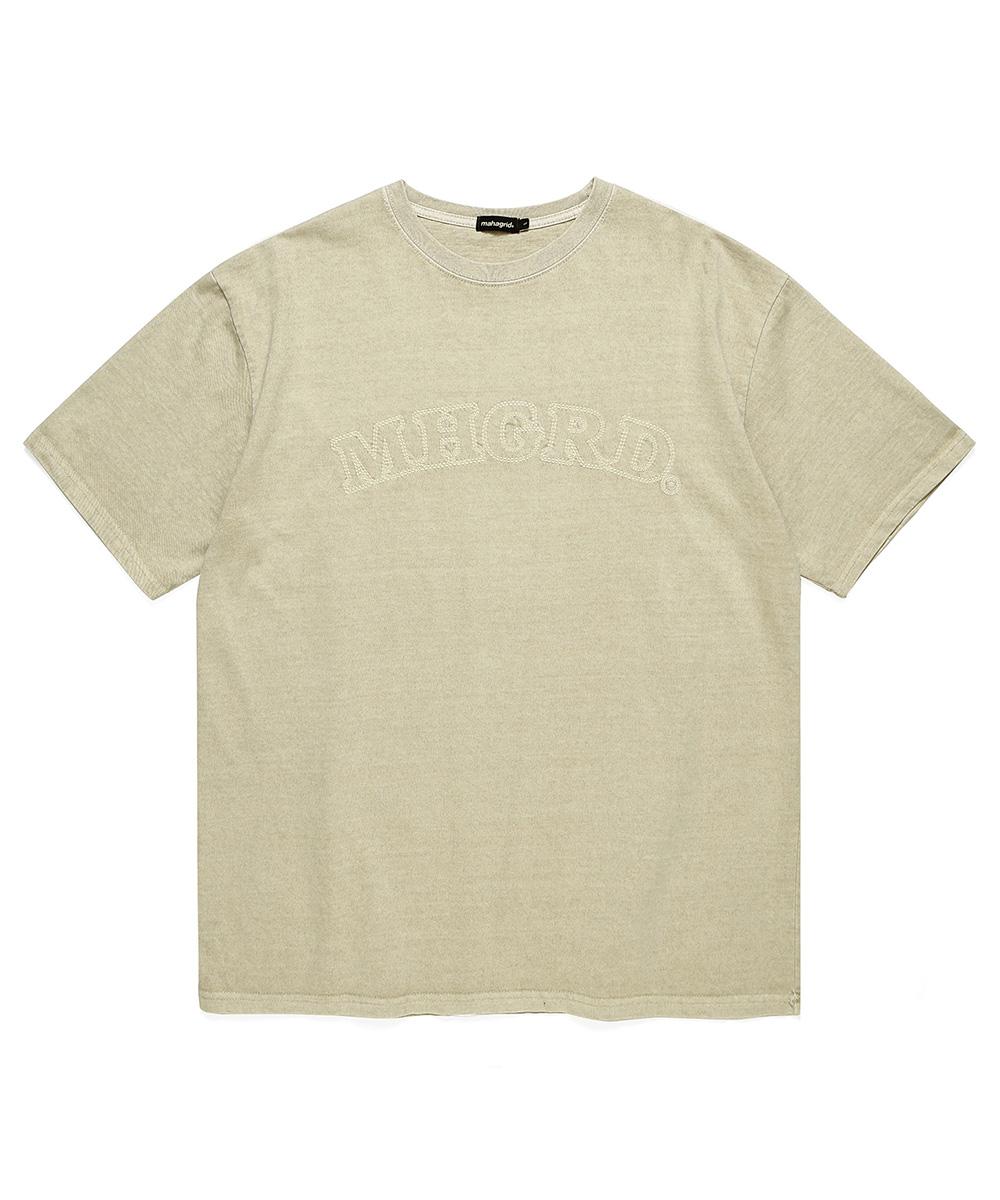 Maha Grid Arc Logo Pigment Tee Beige(Mg2Cmmt539A) Beige/M