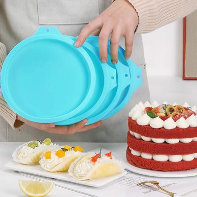 2-8pcs Silicone Cake Pan 4/6/8inch Round Cake Layer Set Silicone Bakeware Mold for Baking Tools Rainbow Cake and Mousse