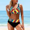 Skulderstropp badedrakt Stripet Stjerner Print Bikini Tankini Badedrakt