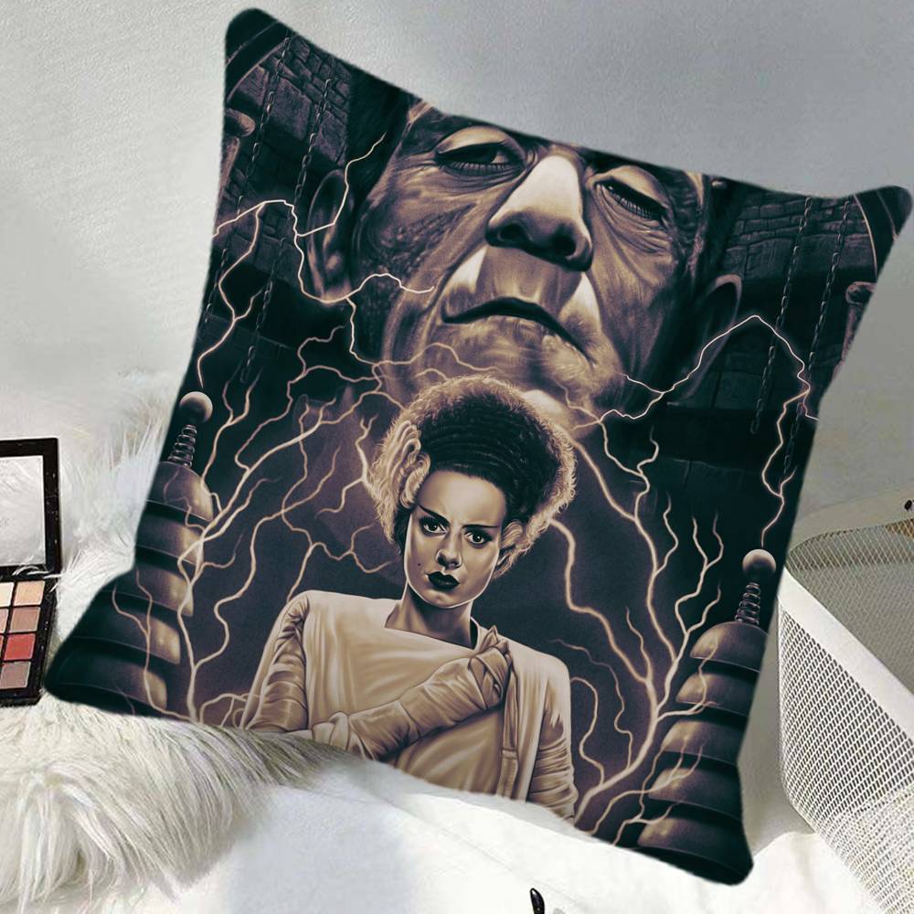 Frankenstein Movie Pillow Case Square Pillow Bedroom Sofa Leisure Comfort Cushion Car Home Decoration