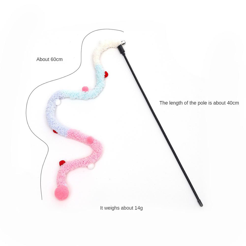 Funny Kitten Cat Teaser Interactive Toy Rod with Bell and Toys for Cats Teaser Interactive Toy Rod Pet Cats Toys Stick