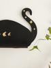 Black Cat Wooden Shelf Moon Phase Chakra Crystal Stone Display Stand Wall Shelf  Witch Home Decor Gothic Room Decor Home Bedroom