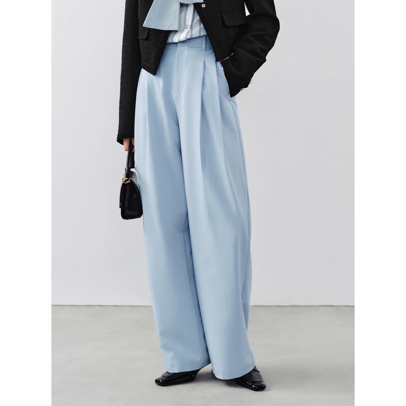 PEACEBIRD Women's Dopamine Straight Wide Leg Casual Pants