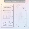 Runtowo 2pcs/set Metal Wedding Arch Frame ,Wedding Decorations Balloon Arch Stand , Birthday Party Background Decoration