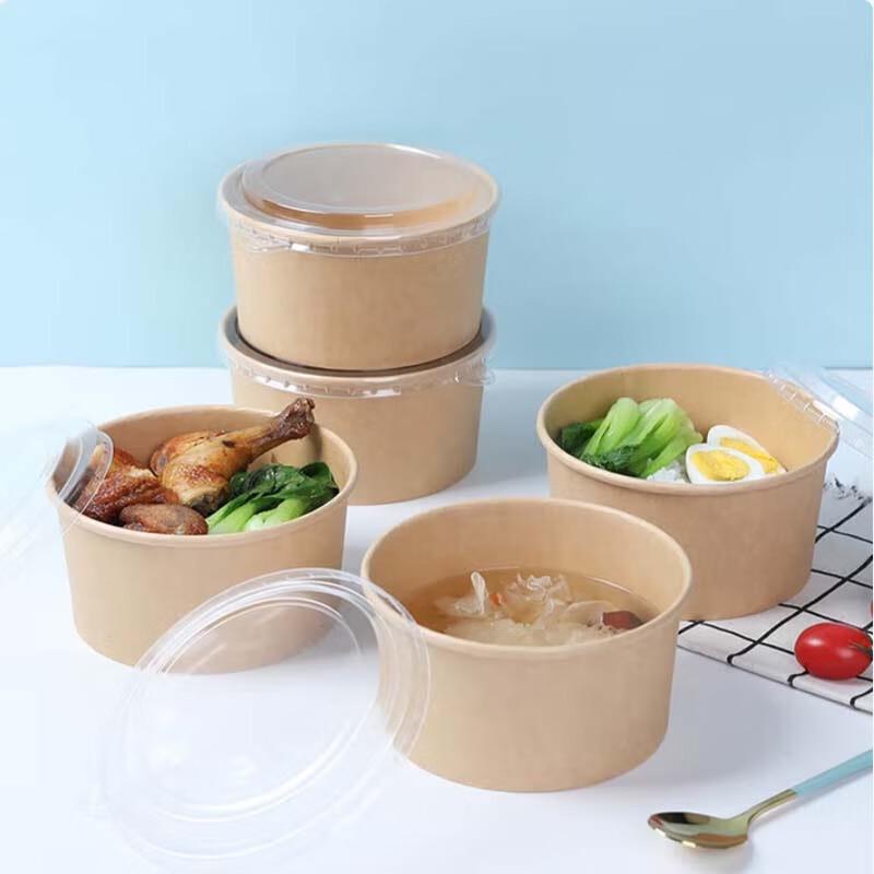 Одноразовый контейнер для еды из крафт-бумаги