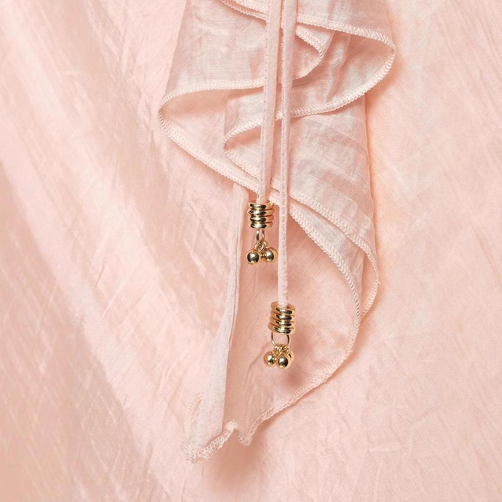 ZR Damen 2025 Frühling Layered Socialite Midikleid