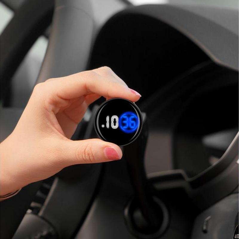 Tiny Digital Clock Waterproof Stick On Dashboard Clock Car Interior Decoration Car Cool Decoration Metal Alloy Car Accessories