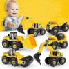 Bjxy Take-apart Construction Vehicles Excavators Truck Toy Diy Building Educational Gift Toys For Boys Girls