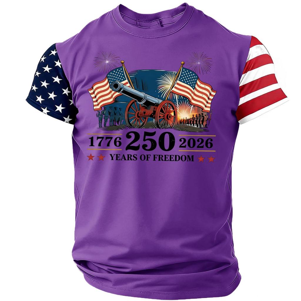 Men's Casual Round Neck Lightweight Breathable Short-Sleeve Top