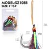 Strong Sharp Assist Hooks Carbon Steel Single Jig Hooks Portable Slow Jigging Hooks  Sea Pesca