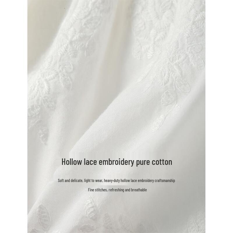 INMAN Women's Lace Embroidery Sleeveless Babydoll Blouse