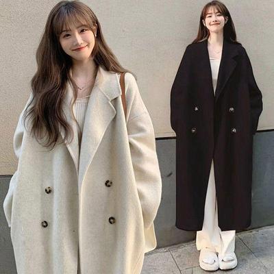 Thickened Woolen Coat Medium and Long Woolen Coat Women's Autumn and Winter