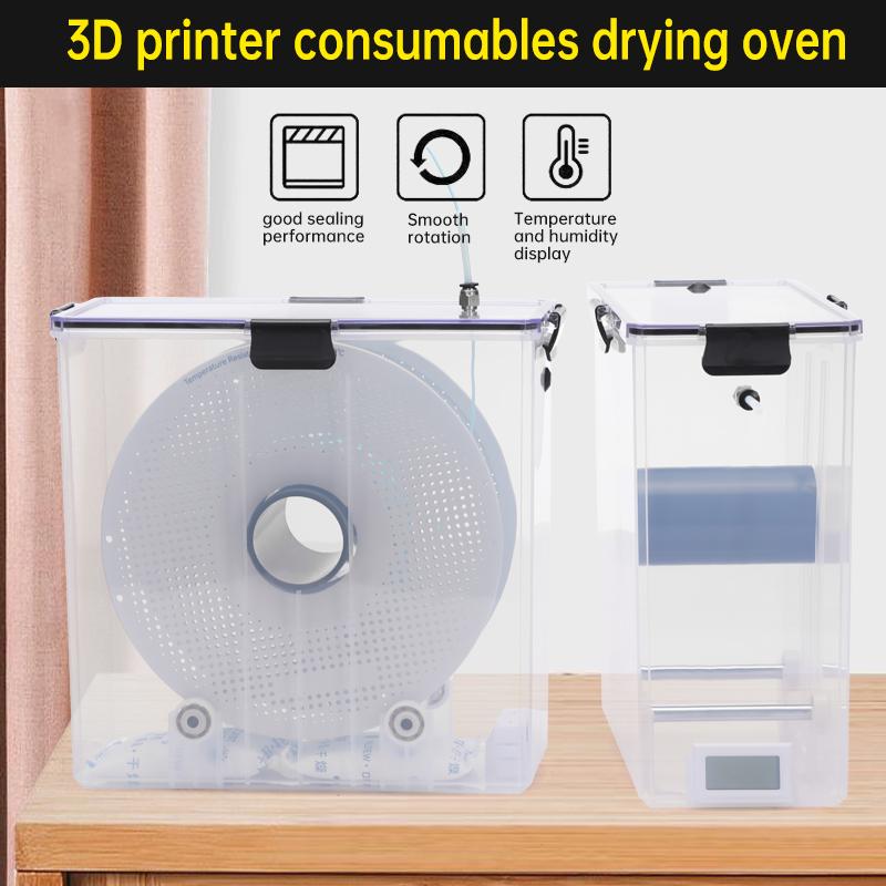 Scatola di stoccaggio per filamenti per stampante 3D Riscaldamento ad aria calda Stoccaggio Porta materiali da stampa Resistente all'umidità per scatola essiccatrice per filamenti