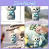Acrylic Blue Cat Car Pendant Charming Cartoon Style Decorative Accessory For Vehicles