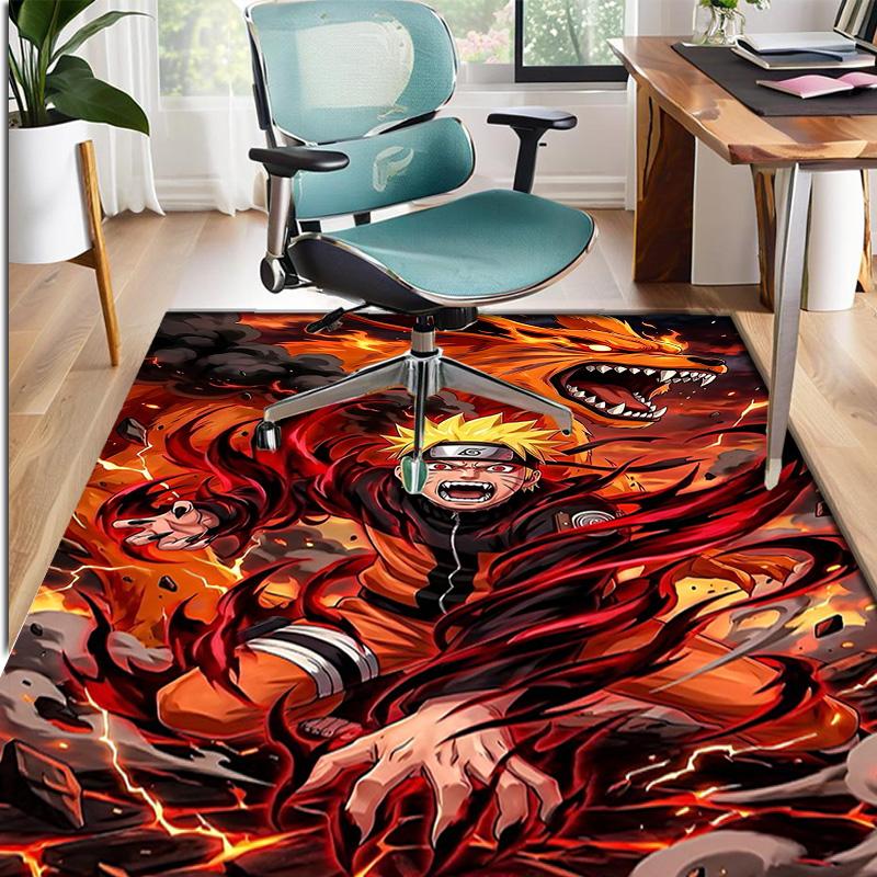 Demon Slayer Pattern Rug, Indoor/Outdoor Mat, for Picnic, Gameroom, Bedroom, Office, Living Room, Home Decor Carpet, Birthday Gift