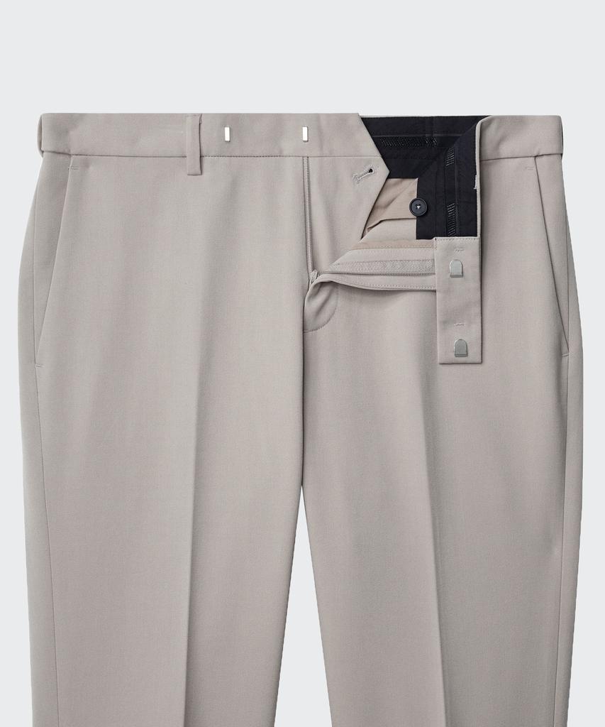 MUSINSA STANDARD Tapered Hidden Banding Crop Slacks [Light Beige]