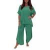 Women's Fashionable Casual Loose-fitting Plus-size Short-sleeved Set