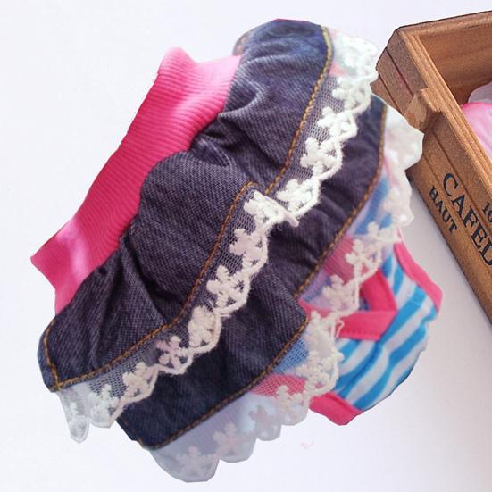 Dog Menstrual Pants Comfortable Anti-harassment Cotton Pet Puppy Dog Bowknot Diaper Clothing Pet Supplies