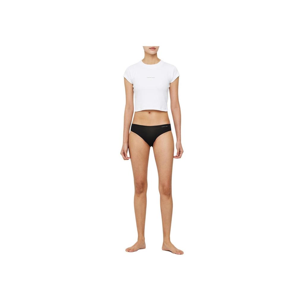 Calvin Klein Comfortable Minimalist Low-Rise Solid Color Underwear Women underwear Black QD5118-UB1