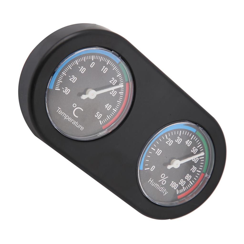 Mini Analog Temperature Humidity Meter Round Shape Thermometer Hygrometer for Reptile Tank