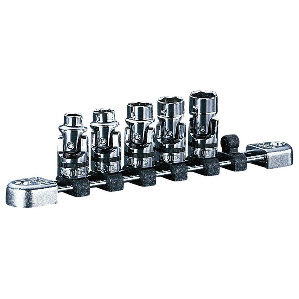 Kyoto Machine Tool Nepros Universal Socket set NTB305JUA (KTC) 9.5mm (3/8 inch) Set, 5-piece