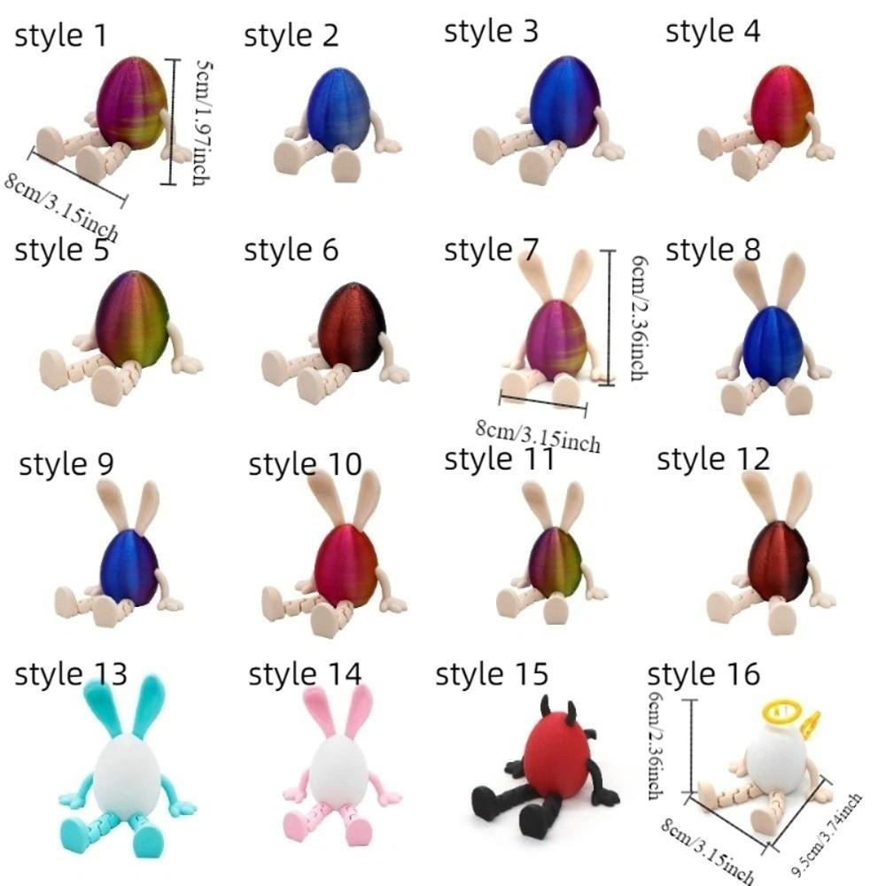 Cartoon Easter Rabbit Ornament Movable Easter Egg Creative Bunny Toy Surprise Toys