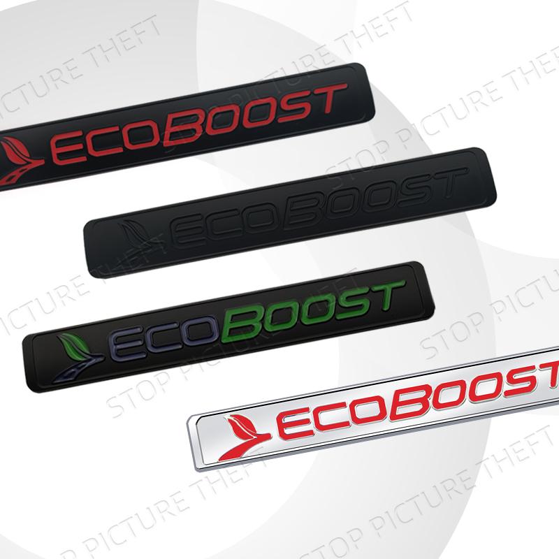 1Pc Metal Alloy EcoBoost Logo Car Trunk Fender Sticker Side Emblem Badge For F-150 Ranger Galaxy Bronco Focus Mondeo ST Line