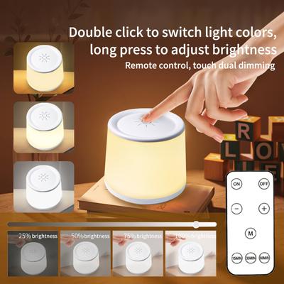 Dimming Touch Led Reading Lamp Timing Usb Rechargeable Night Light Bedroom Sleeping Lamp Portable Beside Room Decor Table Lamps