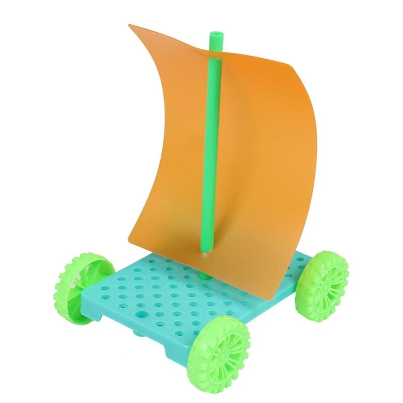 Wind Energy Car Model Set for Kid Teen Aged 8+ Hands On Science Educational Wind Powered Vehicle Physics Teaching Tool