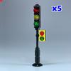 Non-Toxic Moc Bricks Railway Traffic Road Street Red Light Solar Crosswalk Sign Fence City Educational Building Blocks Dolls Kids Gifts