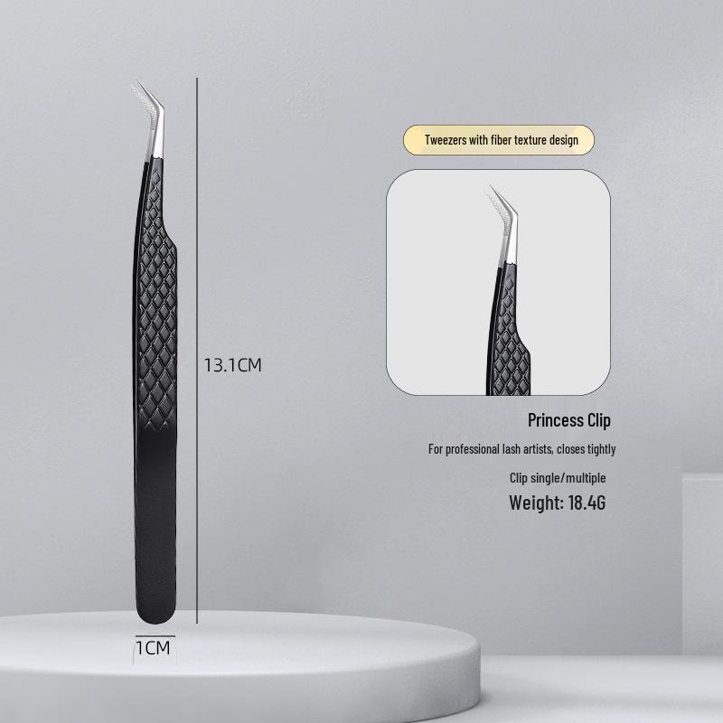 Gold Stainless Steel Precision Eyelash Tweezers for Grafting and Separation