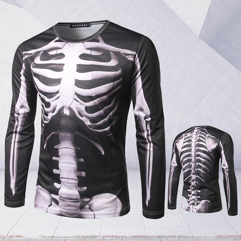 Buy New 3D Perspective Skeleton Print T 