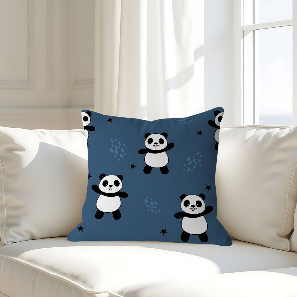

Милая Мультяшная Наволочка для Подушки с Пандой – Съемная Стирка, Всесезонная Мягкая Лен 16x16Inch