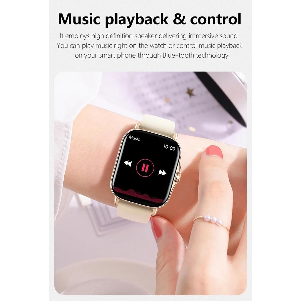 Nowy inteligentny zegarek dla mężczyzn i kobiet Prezent dla Xiaomi Pełny ekran dotykowy Sport Fitness Zegarki BT Call Cyfrowy smartwatch Zegarek na rękę