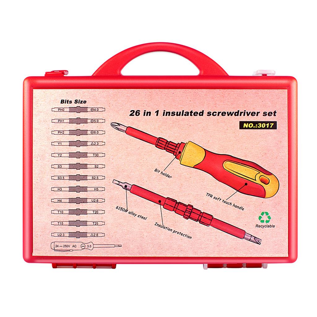 Insulated Screwdriver Set Phillips Slotted Torx Hex Screwdriver Kit with for Case Magnetic Electrical Screwdrivers Inter