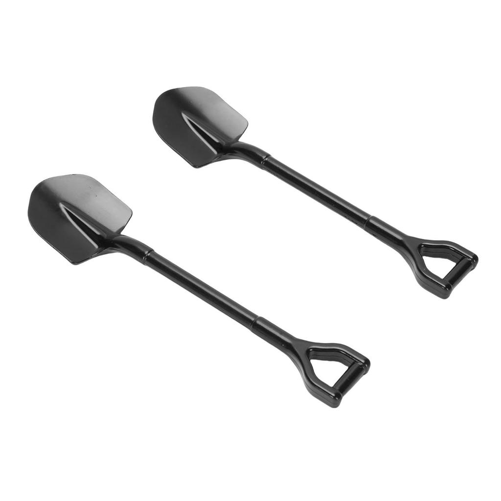 2PCS RC Simulation Metal Shovel Alloy RC Car Shovel Tool for 1 10 RC Crawler Decoration Accessories Black