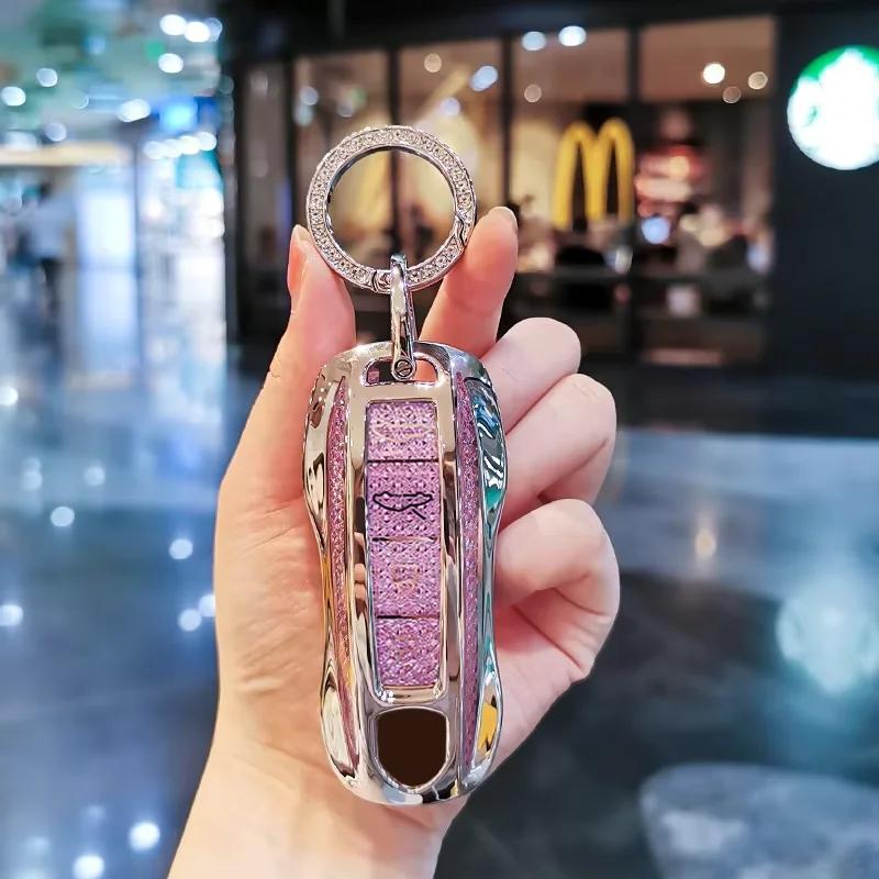 Suitable For Porsche Keycase, Panamera Cayenne Macan 718 911 Taycan Keycover Key Shell Keychain Shell Buckle