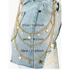 1 pièce Chaîne de taille tendance style punk, Chaîne en métal double couche, Décoration unique pour pantalons, jupes, Accessoires hip-hop