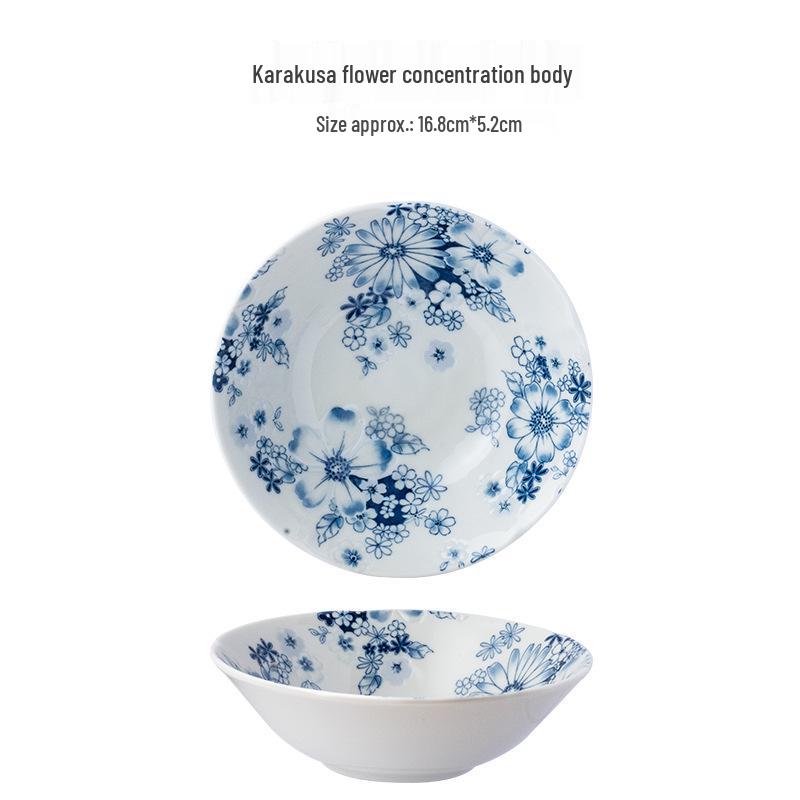 Mino Ware Japanese Underglaze Ceramic Dish