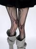 Women Sexy Spider-patterned Fishing Net Stockings Japanese Style Sheer Tights JK Gothic Halloween Hollow Out Fishnet Pantyhose