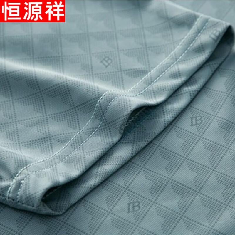 Hengyuanxiang Men's Ice Silk Short Sleeve Polo Shirt