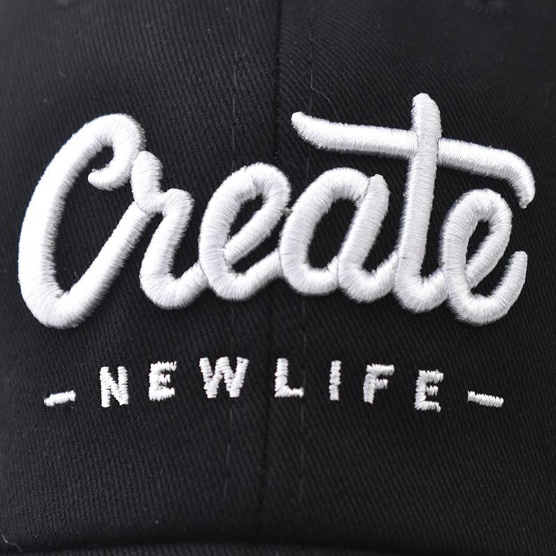 New Cotton Greated Large Embroidery Baseball Cap Men's and Women's Personality Outdoor Three-dimensional Embroidery Cap