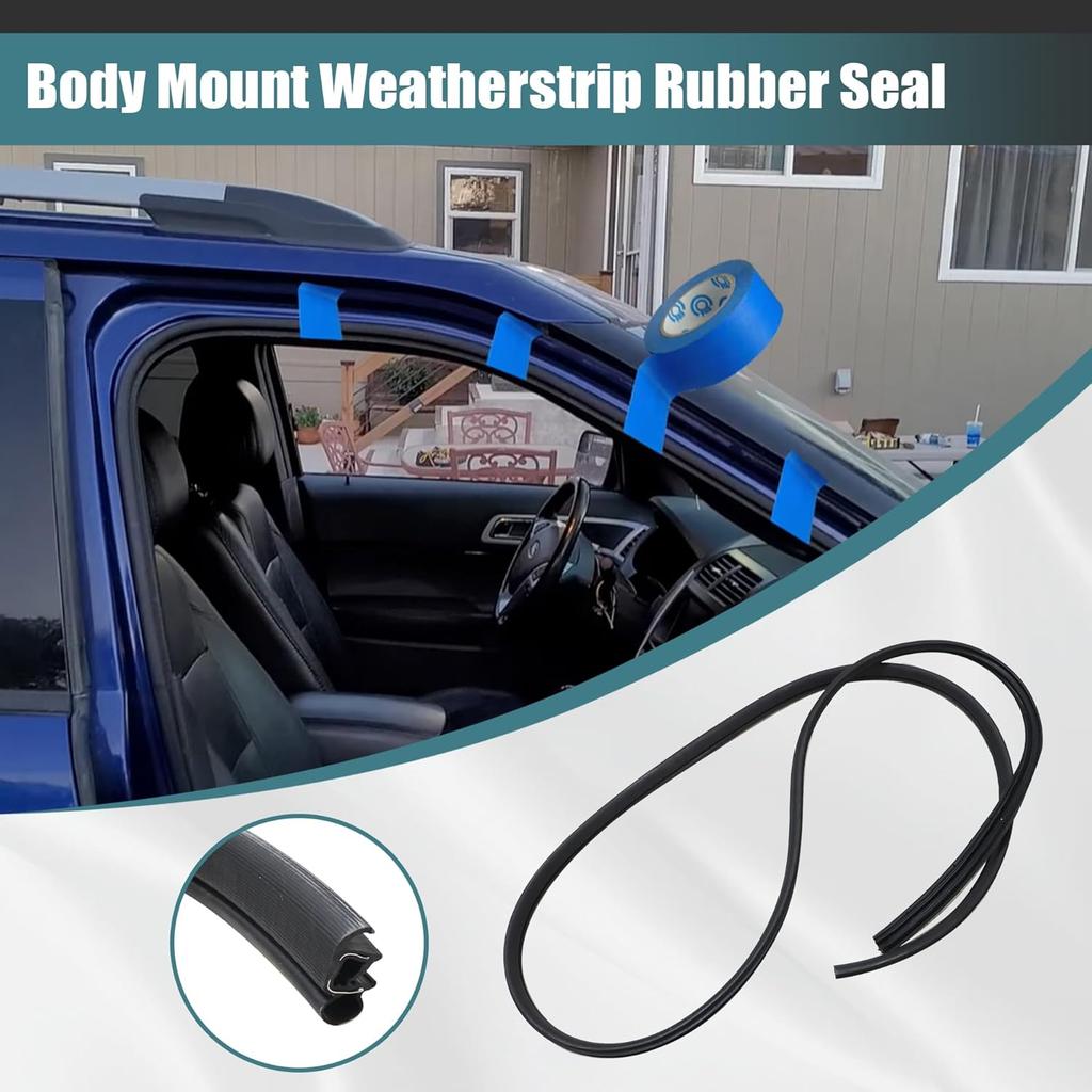 GXARTS Front Left or Right Door Body Mount Weatherstrip Rubber Seal CV6Z5820530A Compatible With Ford Focus 2012-2018 Weather Stripping Seal Strips