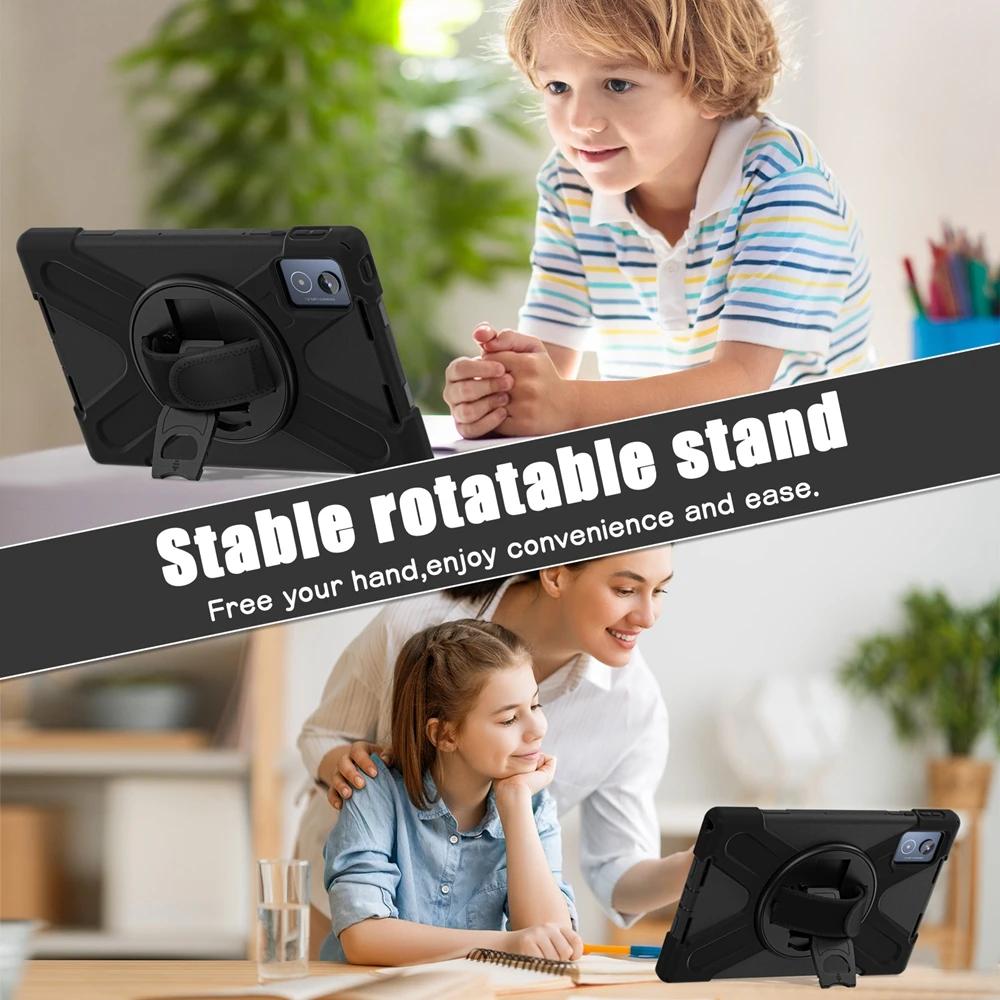 Tablet-Hülle für Tab K11 Plus 11,45" TB-352FU TB-352XU Hülle Stoßfest Kindersicher PC + Silikon Ständer Schultergurt