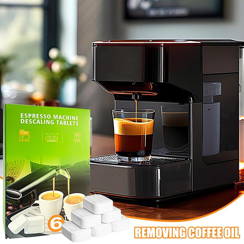 Coffee Machine Descaling Tablets House Cleaning Descaling Tablets 6pcs Espresso Machine Cleaner Solid Cleaner Tablets Coffee france